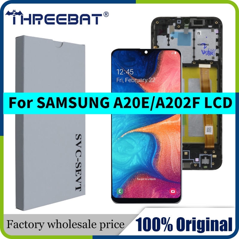LCD 디스플레이 화면 교체 디지타이저 어셈블리, 삼성 갤럭시 A20e A202 A202F A202K 용  5.8 인치 LCD, 신제품